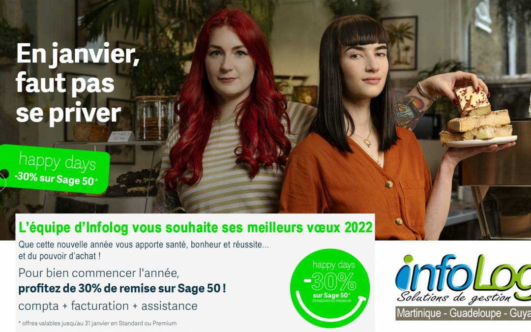 Avec Sage 50, Bénéficiez de 30% de remise en janvier et profitez toute l’année !